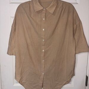 TAN BEACH COVER UP SET